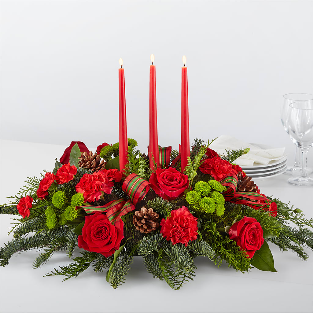 By the Candlelight Centerpiece – MOORE'S FLOWERS & GIFTS, Fayette AL