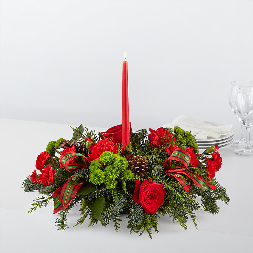 By the Candlelight Centerpiece – MOORE'S FLOWERS & GIFTS, Fayette AL