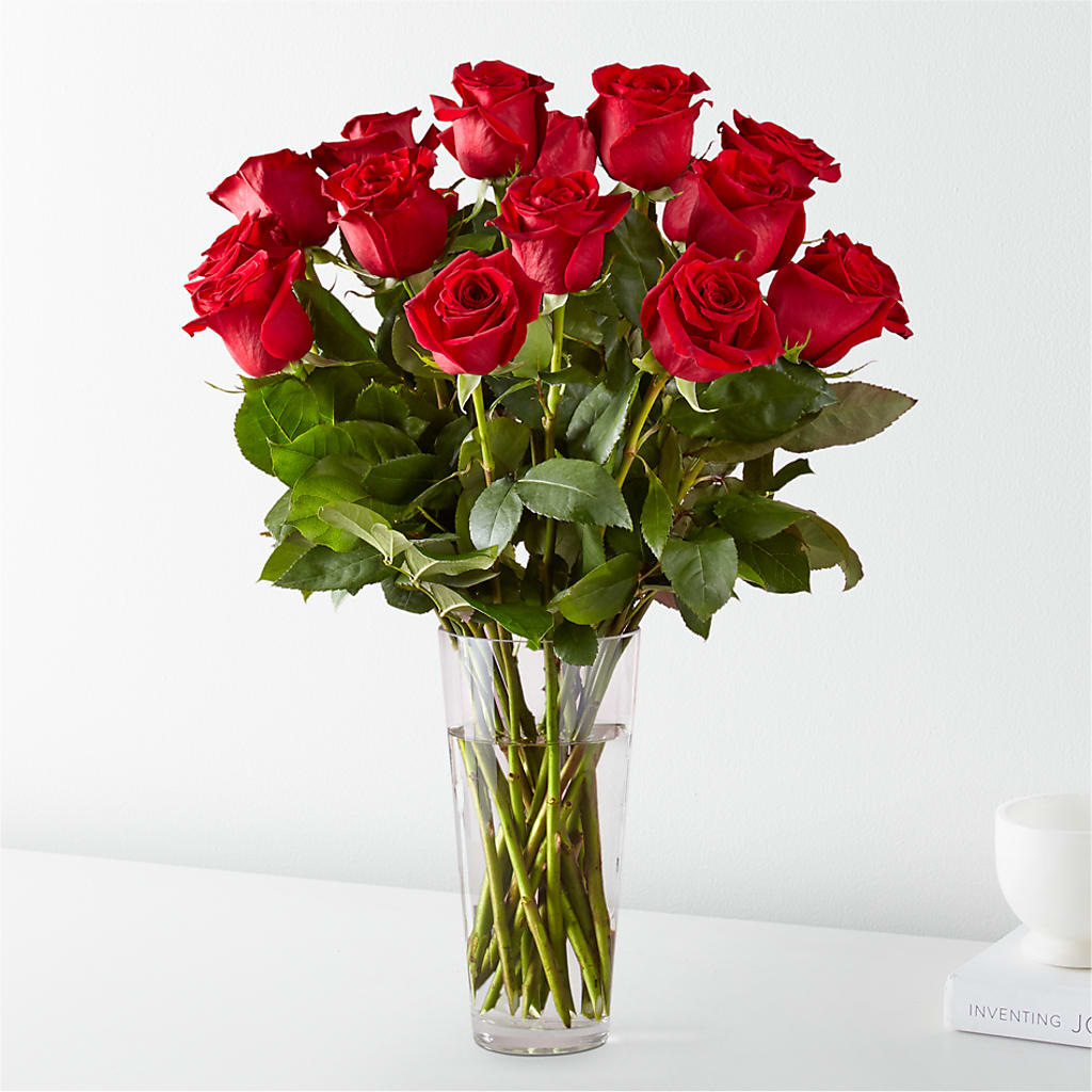 Long Stem Red Rose Bouquet – MOORE'S FLOWERS & GIFTS, Fayette AL