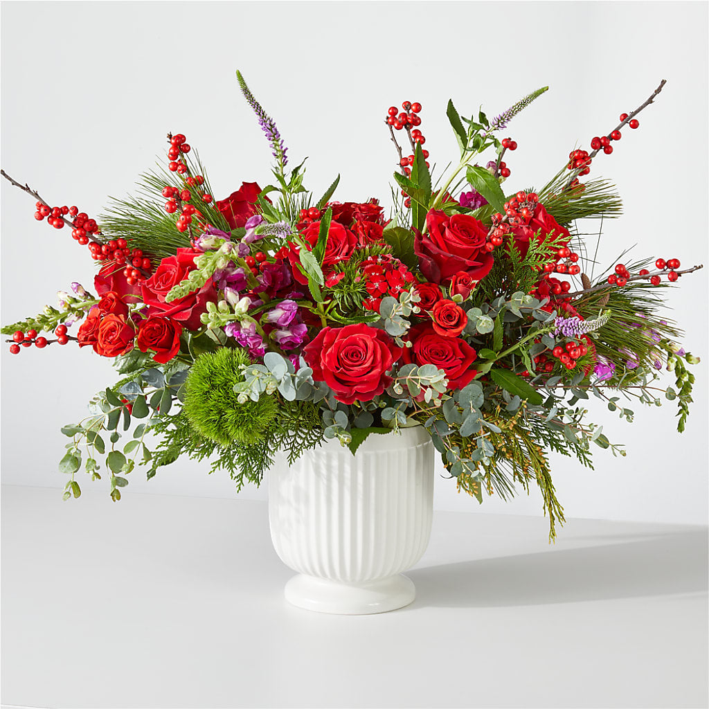 Big Red Bow Bouquet – MOORE'S FLOWERS & GIFTS, Fayette AL