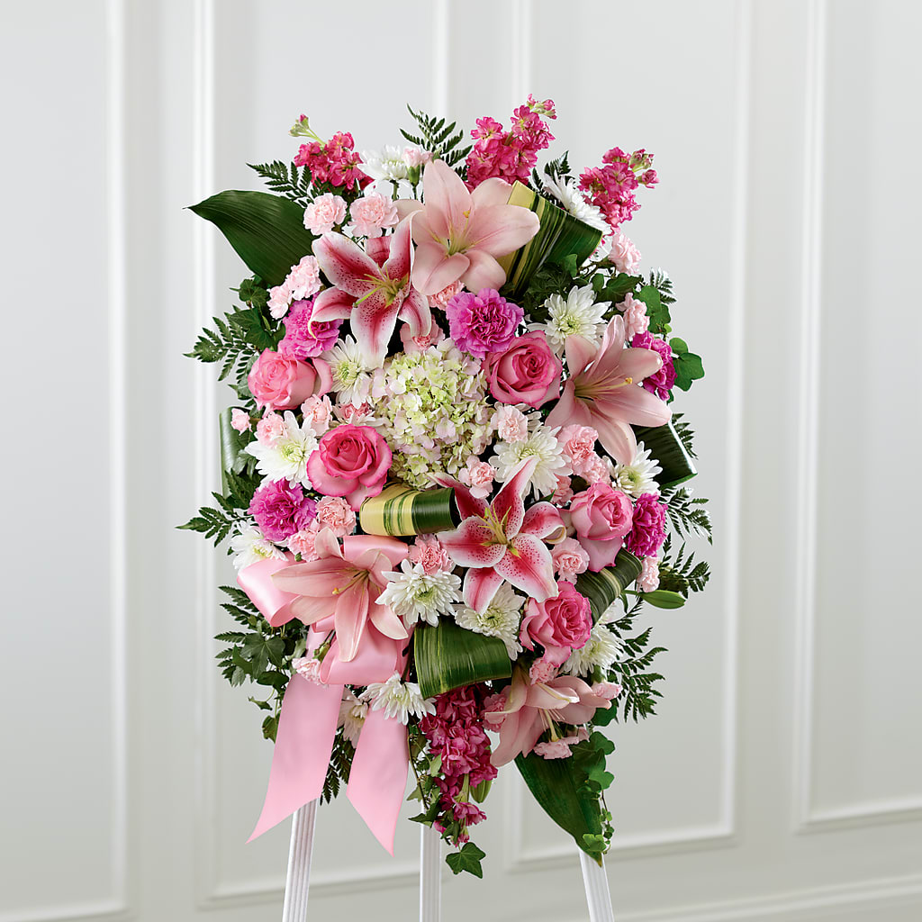 Comforting Standing Spray – MOORE'S FLOWERS & GIFTS, Fayette AL