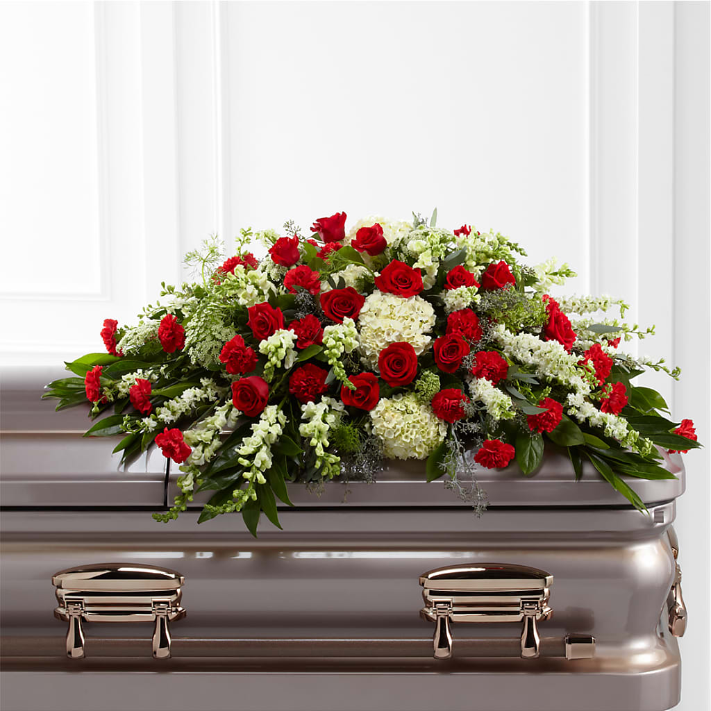 Sincerity Casket Spray – MOORE'S FLOWERS & GIFTS, Fayette AL