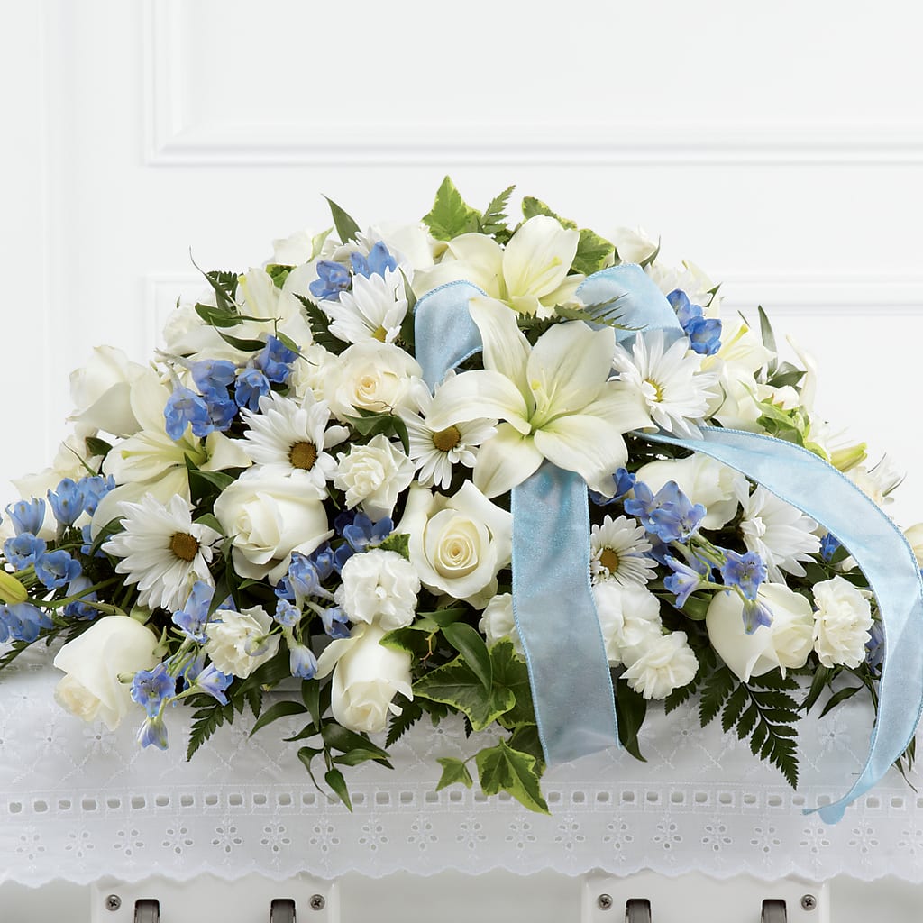 Tender Treasure Casket Spray – MOORE'S FLOWERS & GIFTS, Fayette AL