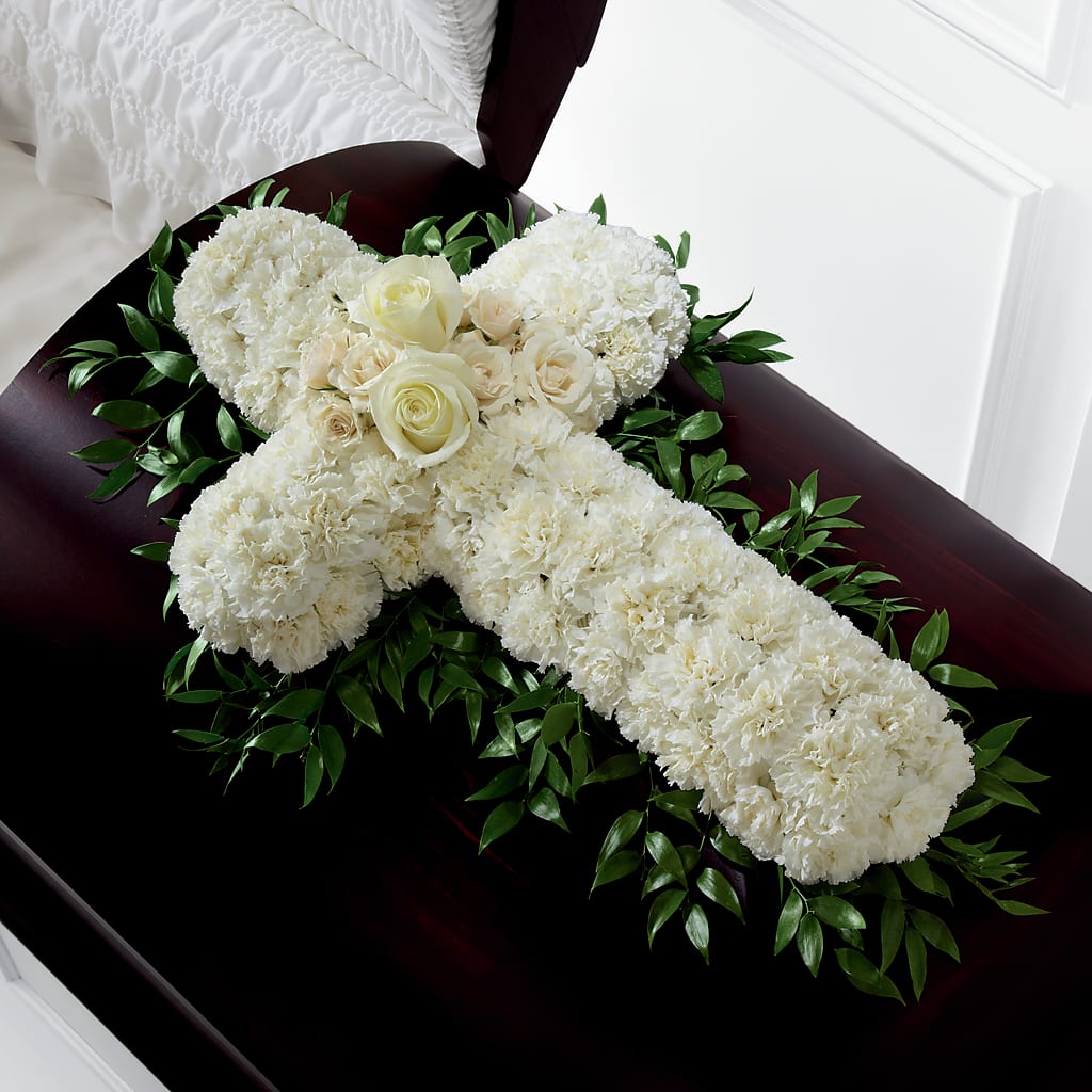 Peaceful Memories Casket Spray (Standard) – MOORE'S FLOWERS & GIFTS, Fayette AL