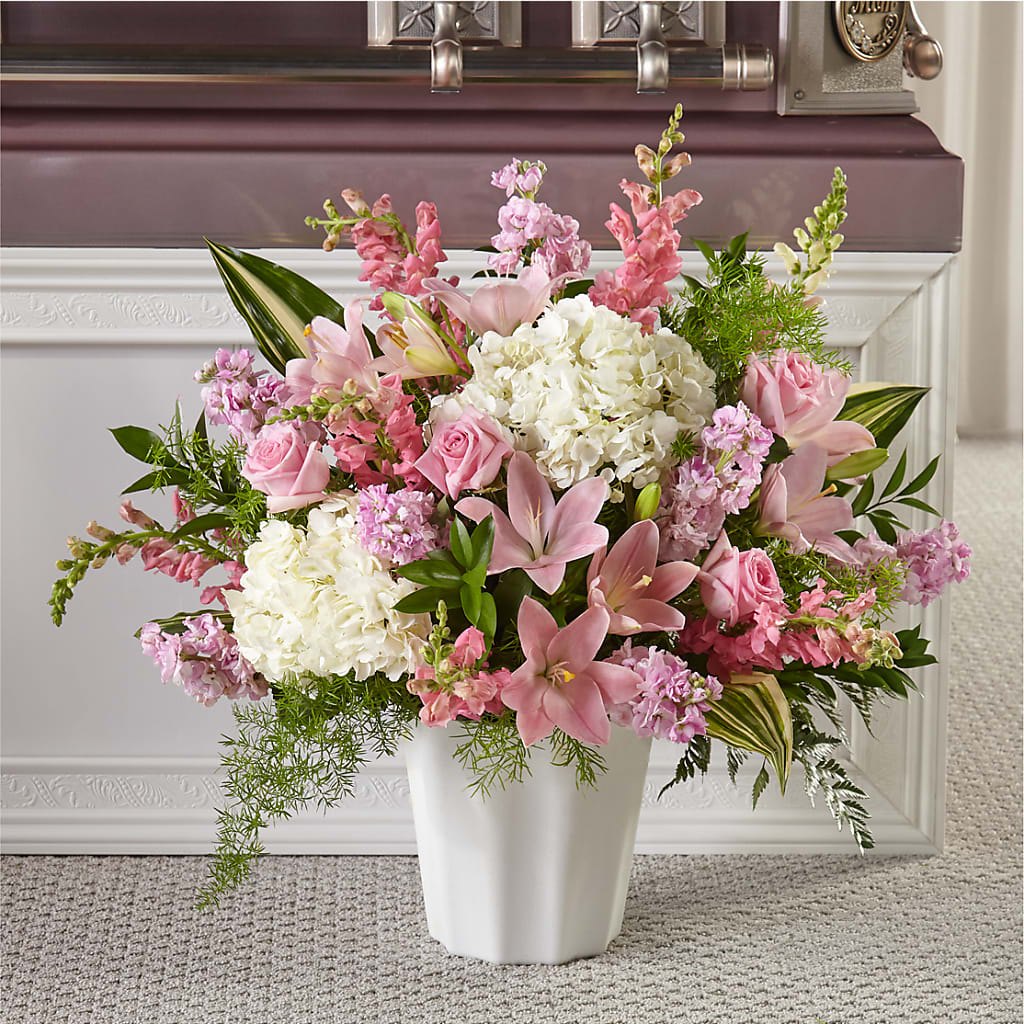 Simply Serene Floor Basket – MOORE'S FLOWERS & GIFTS, Fayette AL