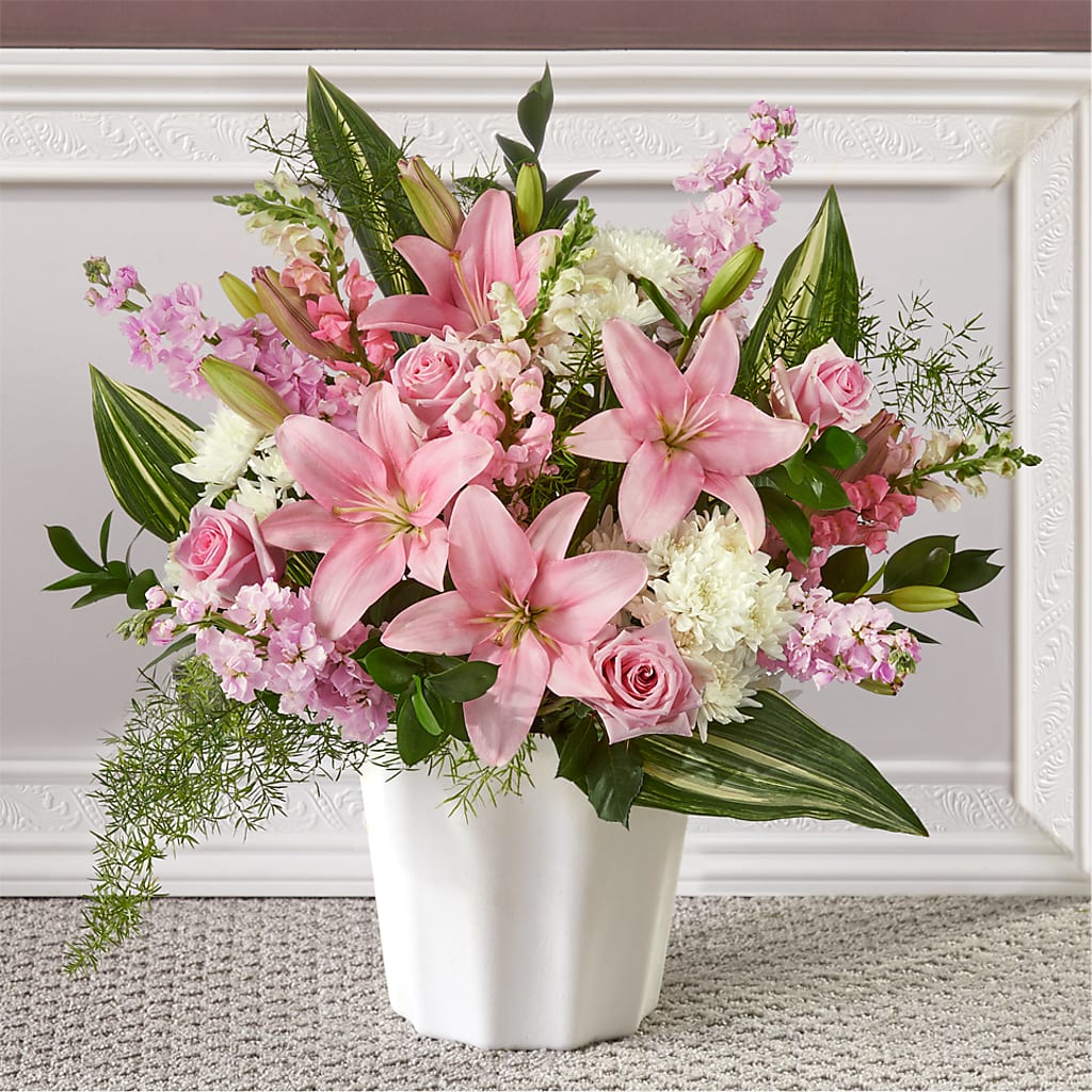 Simply Serene Floor Basket – MOORE'S FLOWERS & GIFTS, Fayette AL