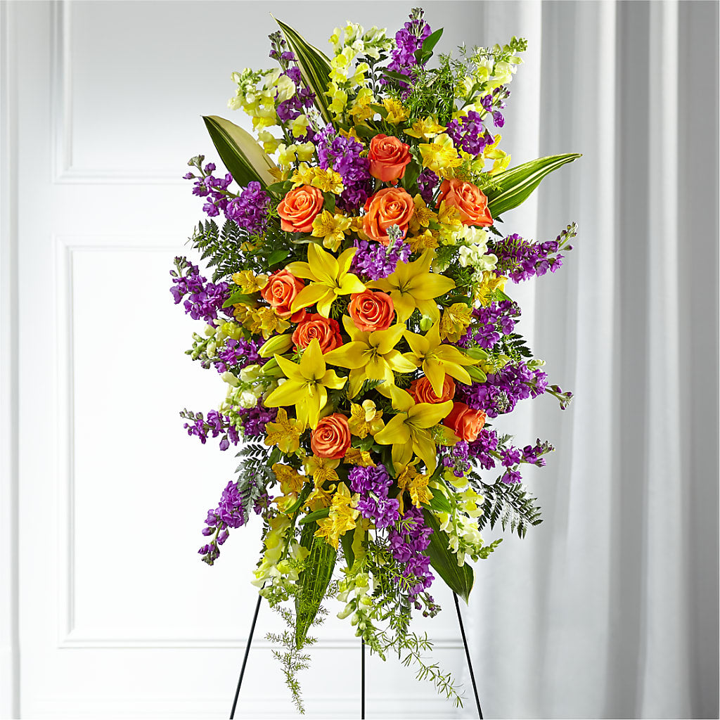 Thoughtful Prayers Standing Spray – MOORE'S FLOWERS & GIFTS, Fayette AL