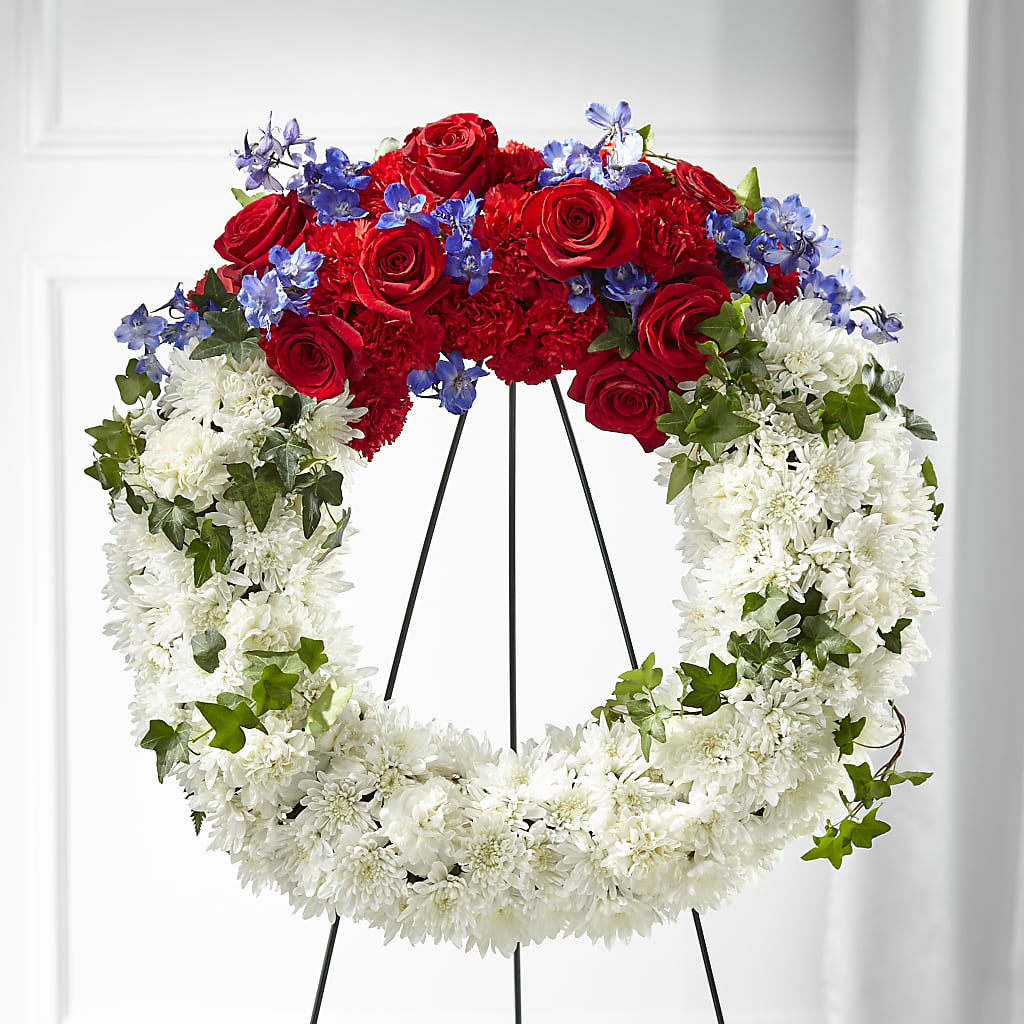 Patriotic Passion Wreath – MOORE'S FLOWERS & GIFTS, Fayette AL