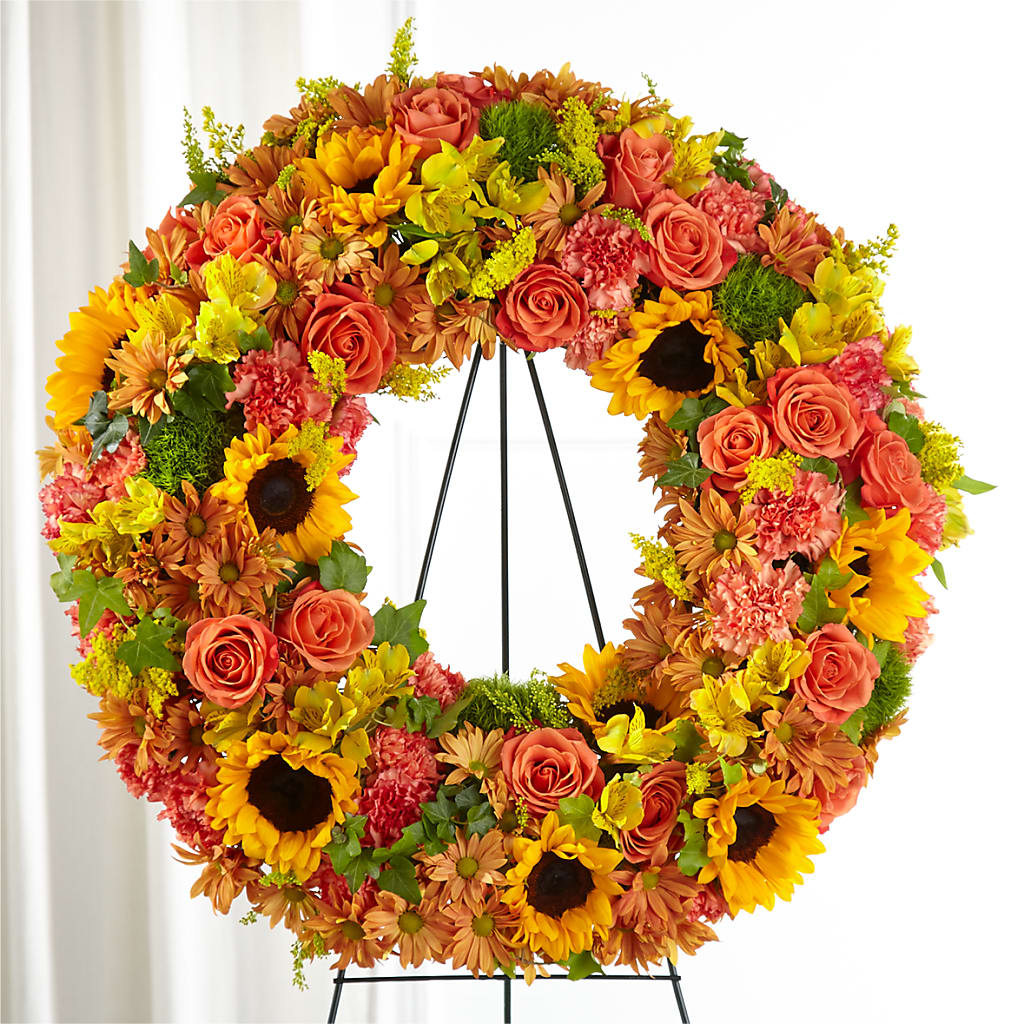 Autumnal Memories Wreath (Standard) – MOORE'S FLOWERS & GIFTS, Fayette AL