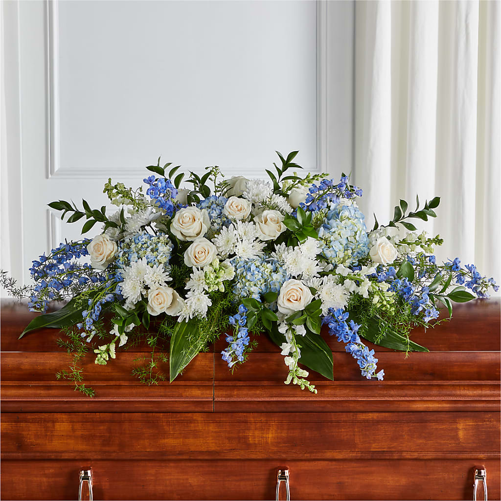 Timeless Essence Casket Spray – MOORE'S FLOWERS & GIFTS, Fayette AL