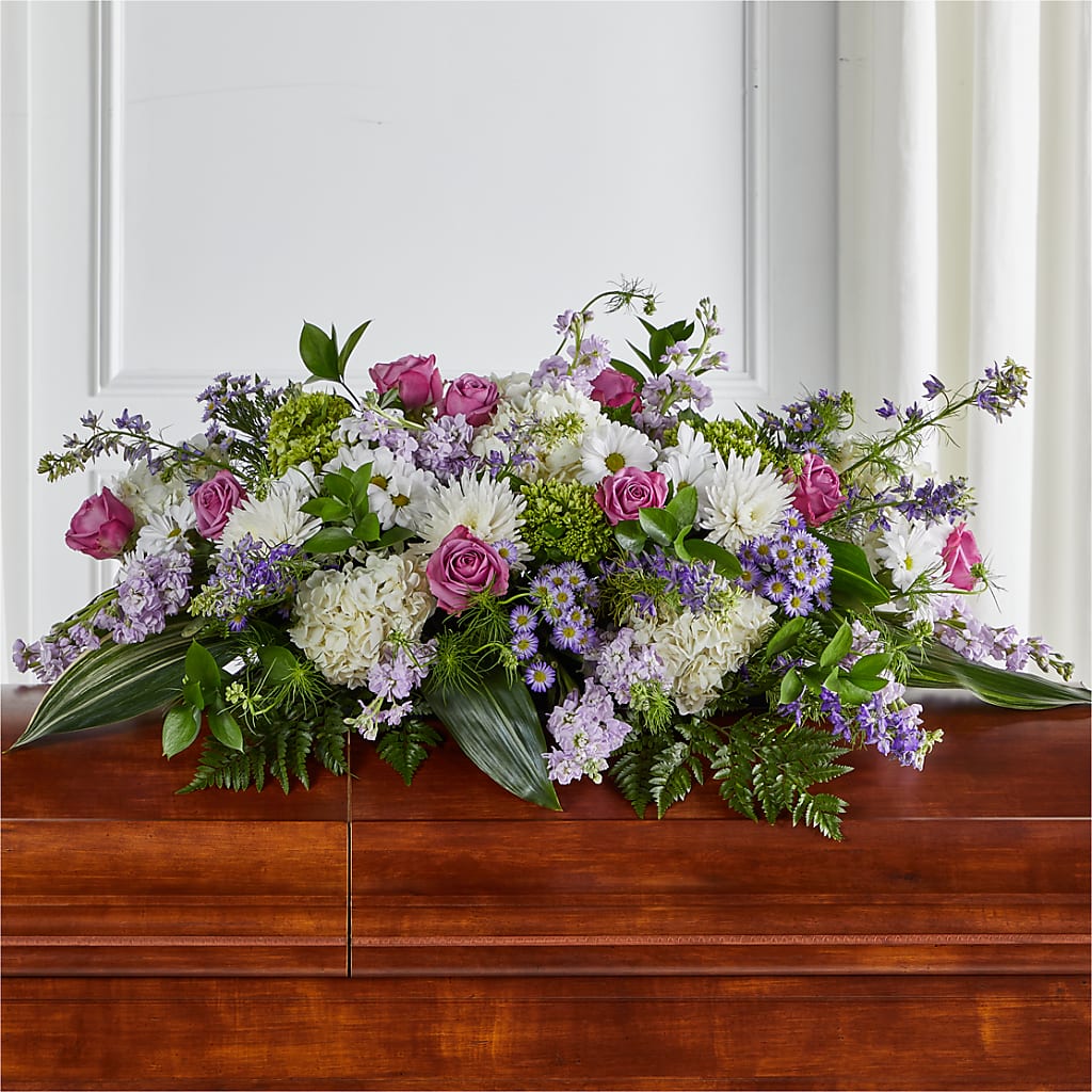 Meadows of Serenity Casket Spray – MOORE'S FLOWERS & GIFTS, Fayette AL