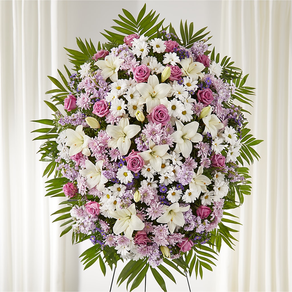 Surrounded by Love Standing Spray – MOORE'S FLOWERS & GIFTS, Fayette AL
