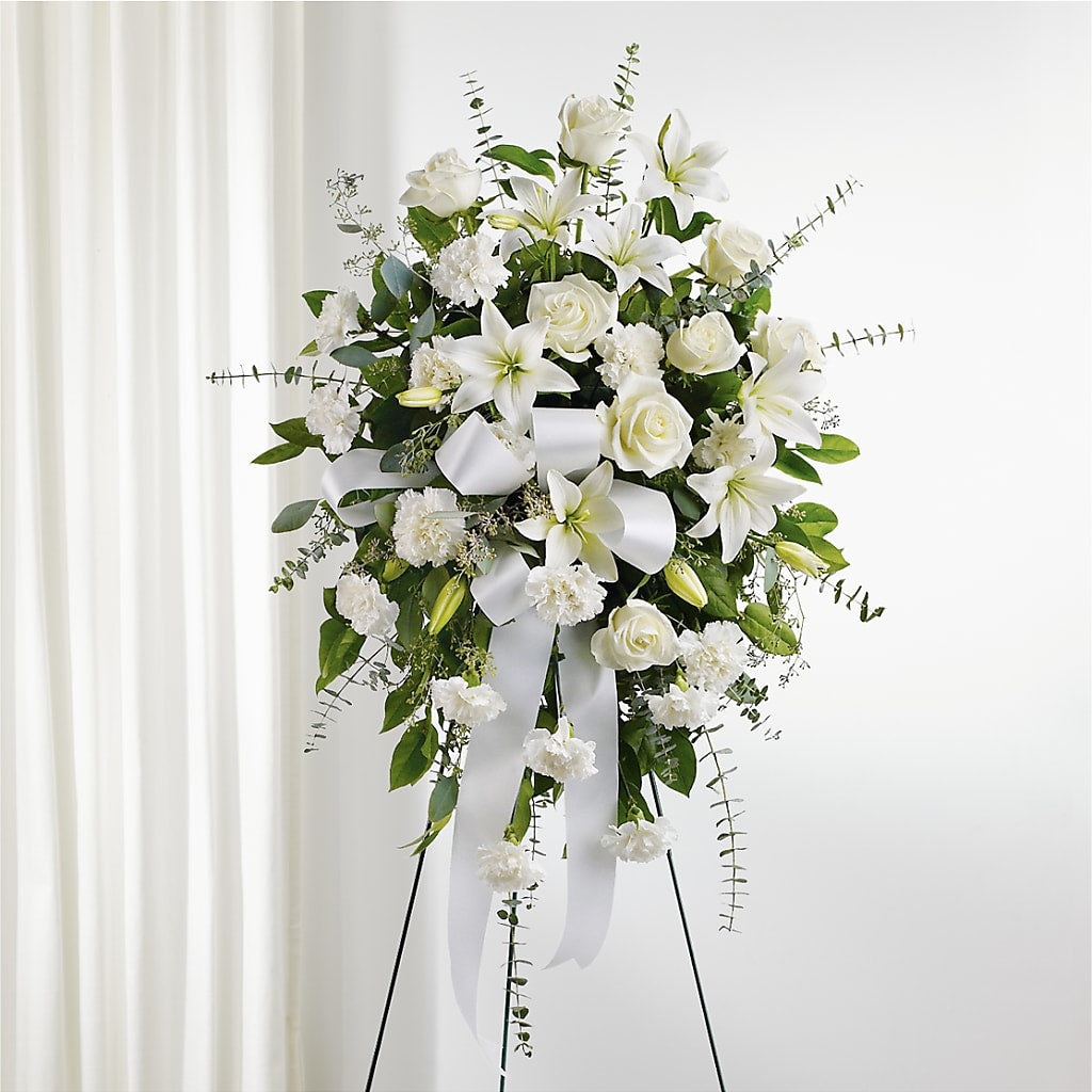 With Care Standing Spray – MOORE'S FLOWERS & GIFTS, Fayette AL