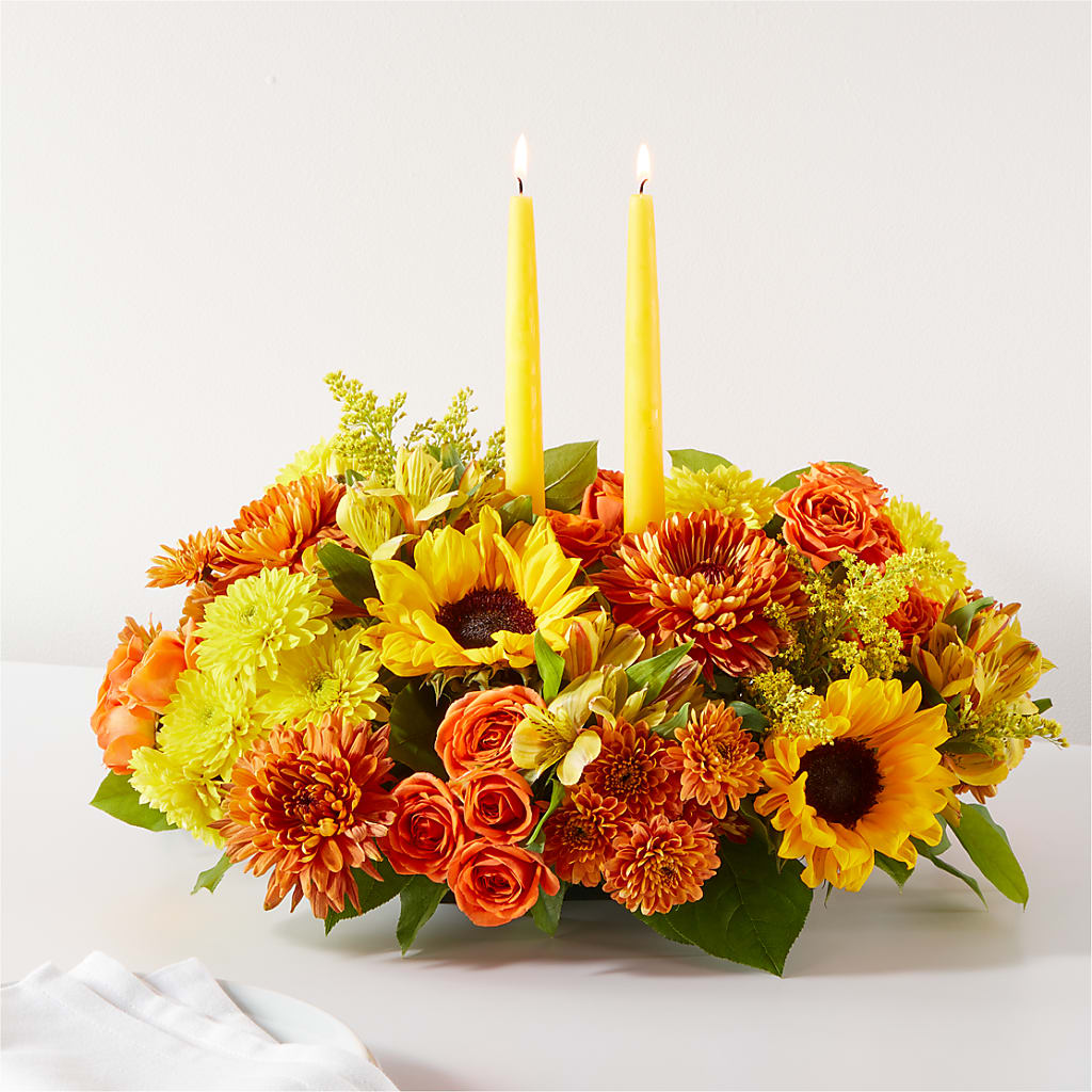Autumn Harmony Centerpiece – MOORE'S FLOWERS & GIFTS, Fayette AL