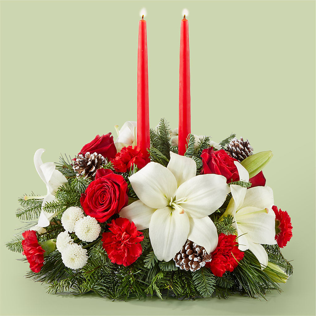Seasonal Festivities Centerpiece – MOORE'S FLOWERS & GIFTS, Fayette AL