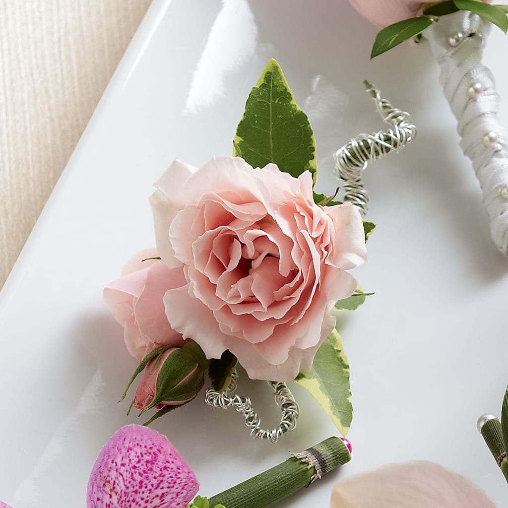 Pink Spray Rose Boutonniere – MOORE'S FLOWERS & GIFTS, Fayette AL