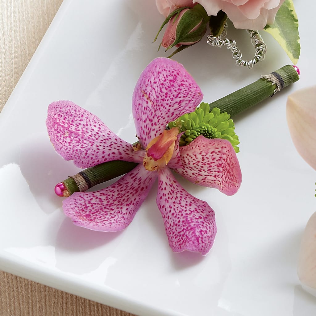 Pink Mokara Boutonniere – MOORE'S FLOWERS & GIFTS, Fayette AL