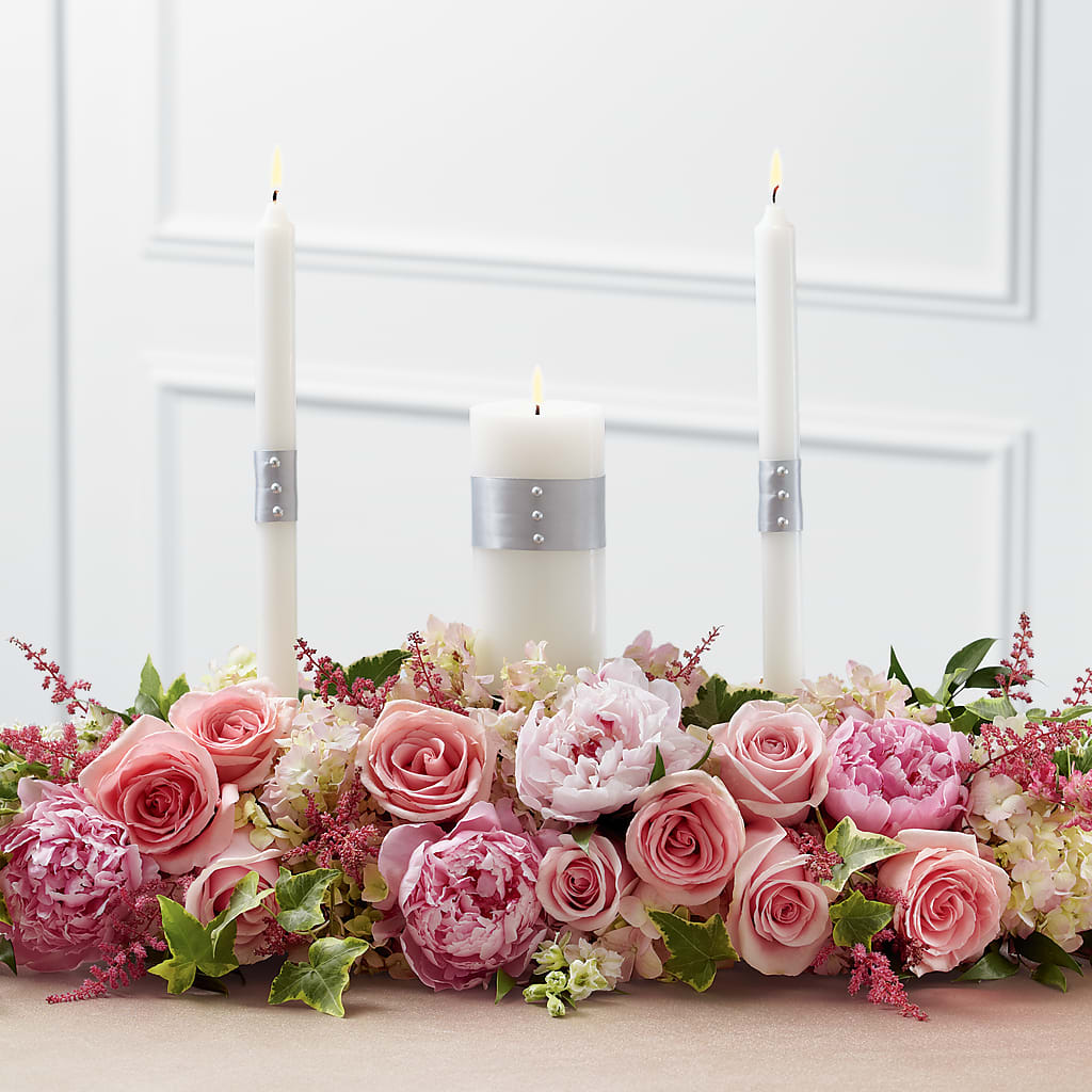 Worldwide Romance Unity Candle Arrangement – MOORE'S FLOWERS & GIFTS, Fayette AL