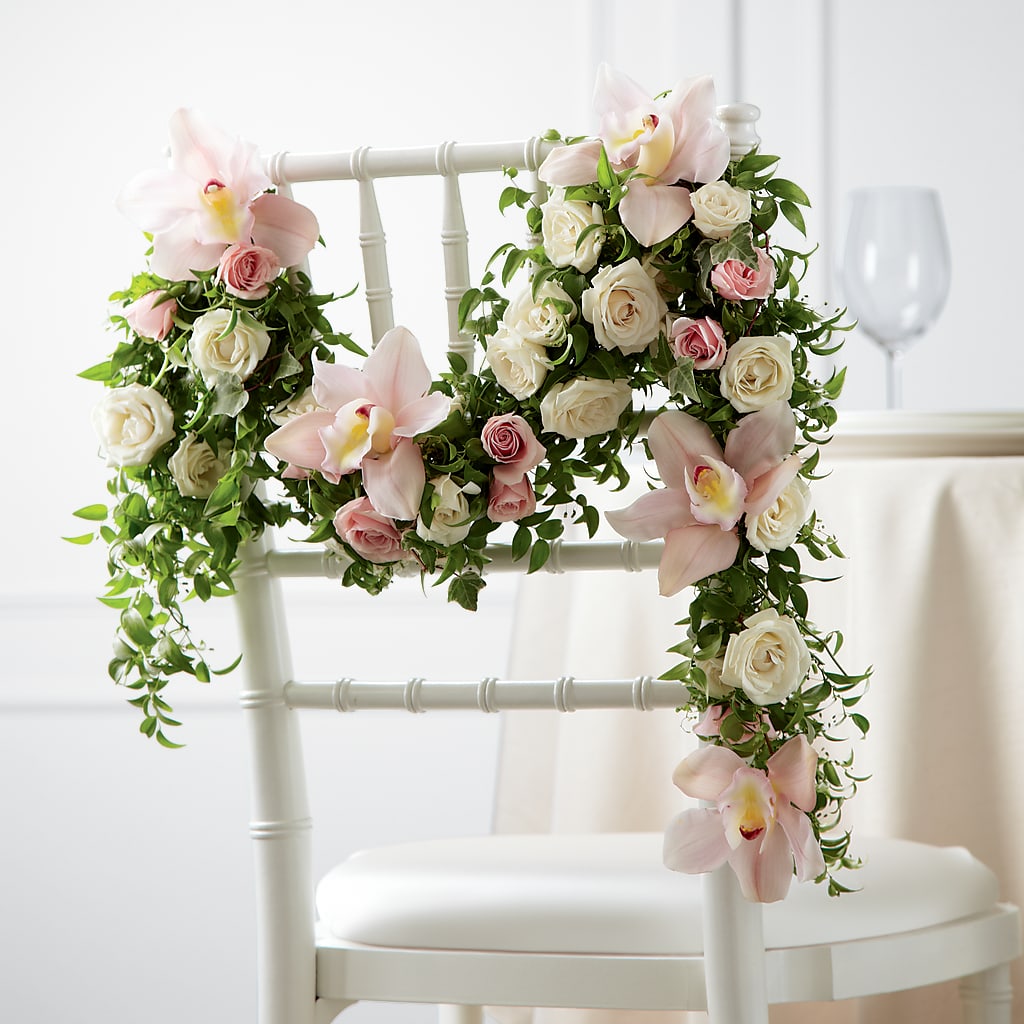 Orchid Rose Chair Décor – MOORE'S FLOWERS & GIFTS, Fayette AL