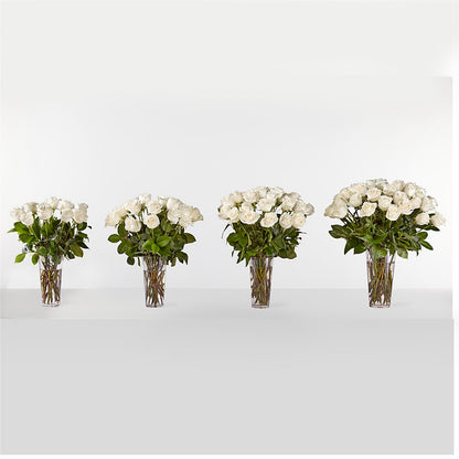 Long Stem White Rose Bouquet – MOORE'S FLOWERS & GIFTS, Fayette AL
