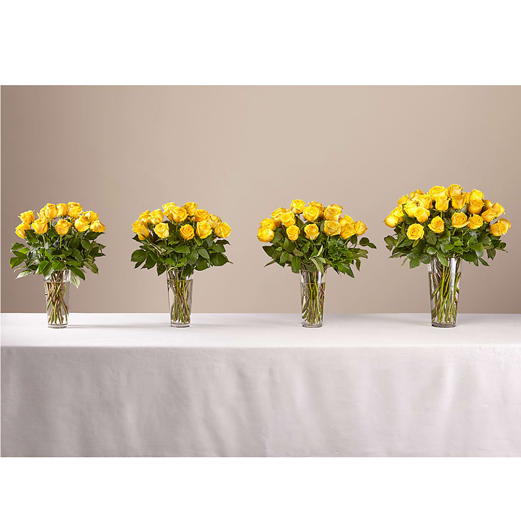 Long Stem Yellow Rose Bouquet – MOORE'S FLOWERS & GIFTS, Fayette AL