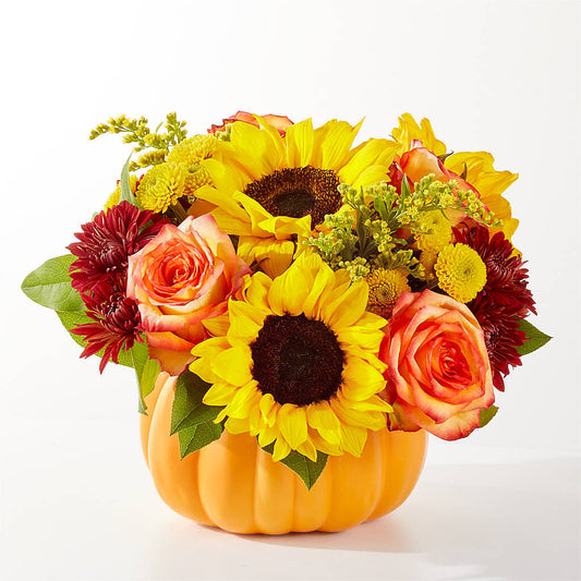 Golden Gourd Pumpkin Bouquet – MOORE'S FLOWERS & GIFTS, Fayette AL