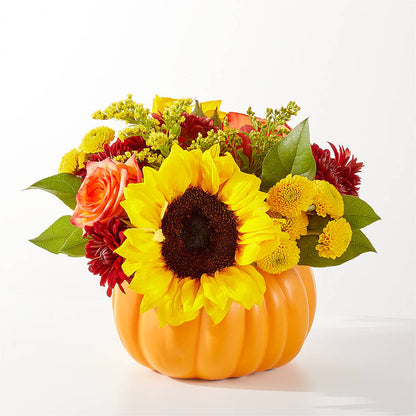Golden Gourd Pumpkin Bouquet – MOORE'S FLOWERS & GIFTS, Fayette AL