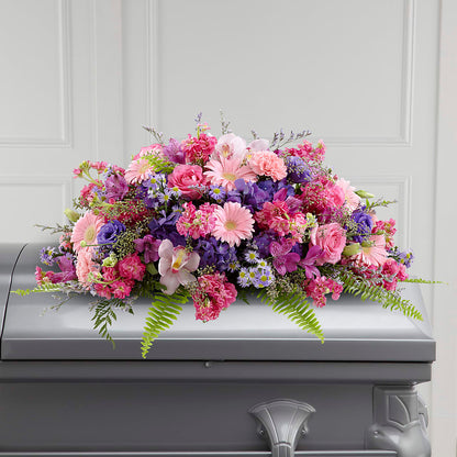 Glorious Garden Casket Spray – MOORE'S FLOWERS & GIFTS, Fayette AL