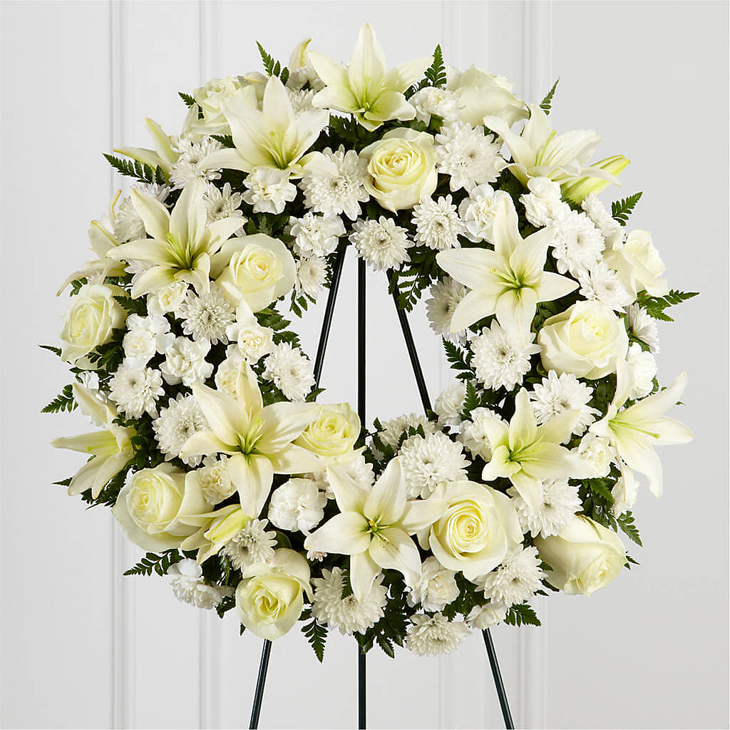 Treasured Tribute Wreath – MOORE'S FLOWERS & GIFTS, Fayette AL