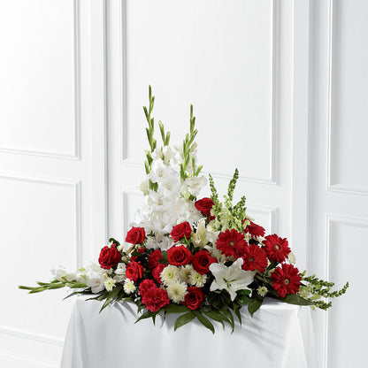 Crimson & White Arrangement – MOORE'S FLOWERS & GIFTS, Fayette AL