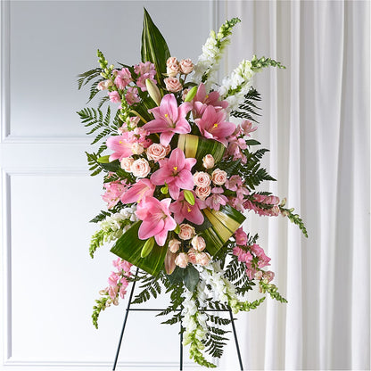 Elegant Embrace Standing Spray – MOORE'S FLOWERS & GIFTS, Fayette AL