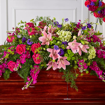 Radiant Tribute Casket Spray – MOORE'S FLOWERS & GIFTS, Fayette AL