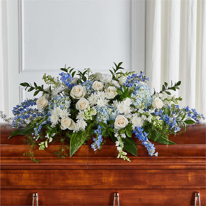Timeless Essence Casket Spray – MOORE'S FLOWERS & GIFTS, Fayette AL