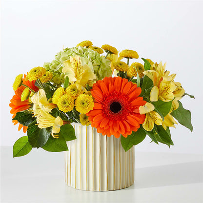 Autumn Sunshine Bouquet with Ivory Vase – MOORE'S FLOWERS & GIFTS, Fayette AL