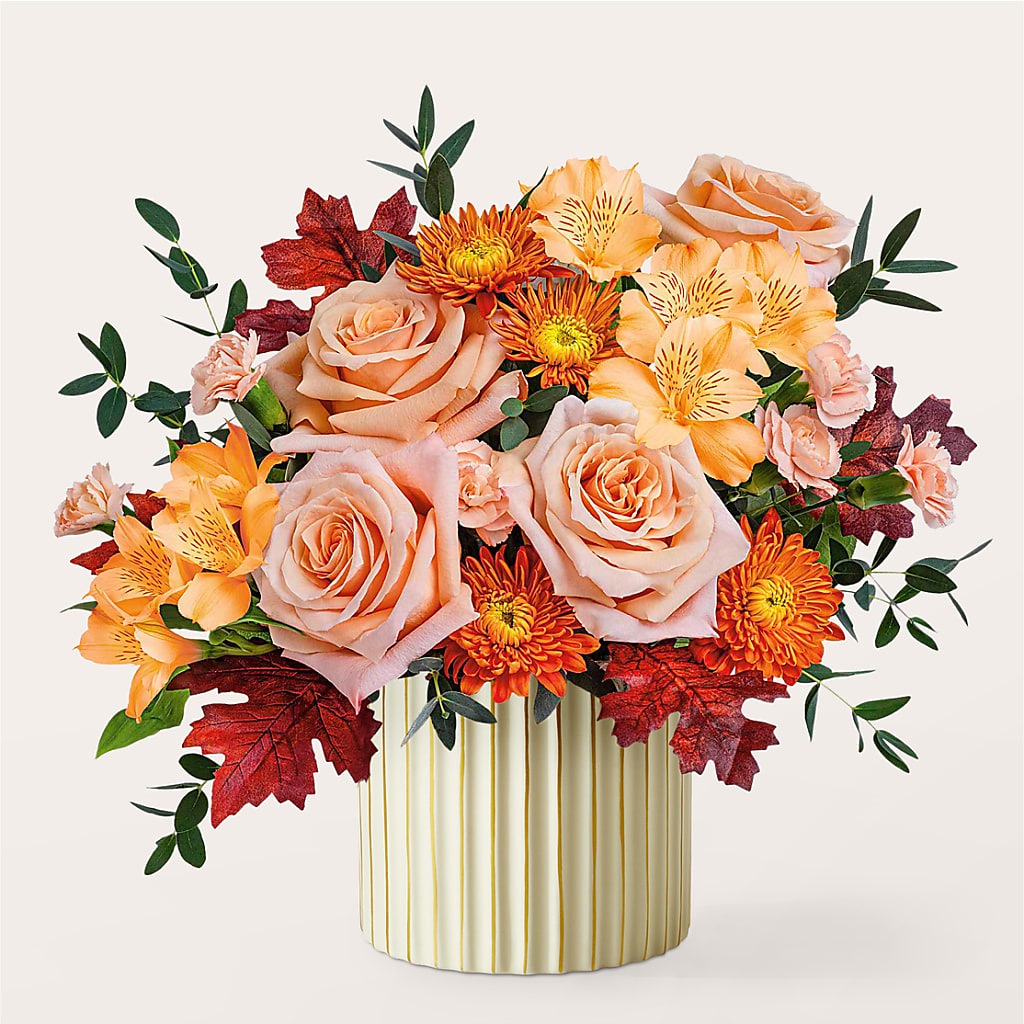 Spiced Latte Bouquet with Ivory Vase – MOORE'S FLOWERS & GIFTS, Fayette AL