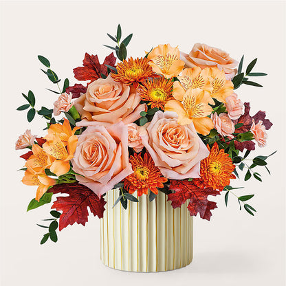 Spiced Latte Bouquet with Ivory Vase – MOORE'S FLOWERS & GIFTS, Fayette AL