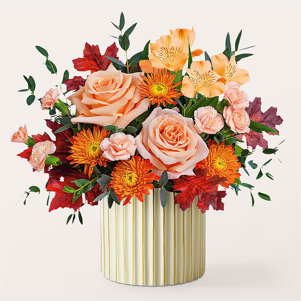 Spiced Latte Bouquet with Ivory Vase – MOORE'S FLOWERS & GIFTS, Fayette AL