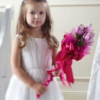 Sparkle Pink Flower Girl Bouquet – MOORE'S FLOWERS & GIFTS, Fayette AL