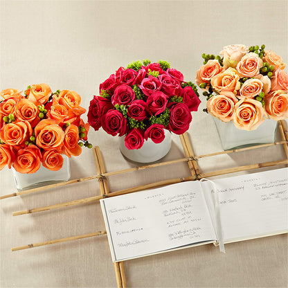 Dawn Rose Centerpiece – MOORE'S FLOWERS & GIFTS, Fayette AL